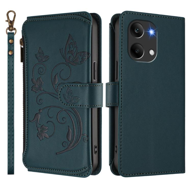 For Redmi Turbo 5 Max / Poco X8 Pro Max Butterfly Love Flower Multi-card Zipper Wallet Leather Phone Case
