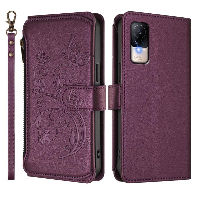 For Xiaomi Civi 1S Butterfly Love Flower Multi-card Zipper Wallet Leather Phone Case