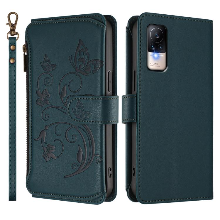 For Xiaomi Civi 1S Butterfly Love Flower Multi-card Zipper Wallet Leather Phone Case