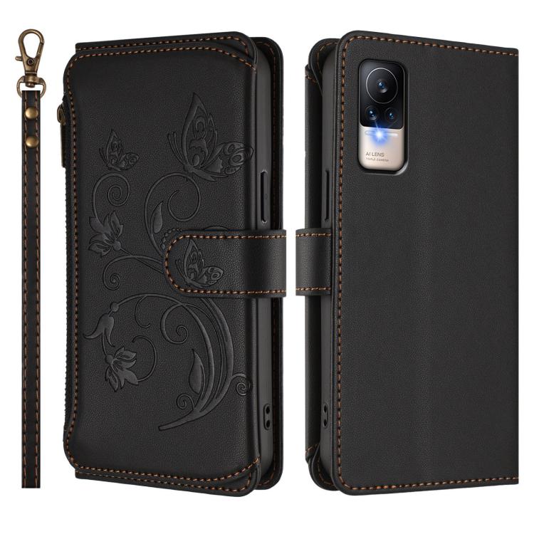 For Xiaomi Civi 1S Butterfly Love Flower Multi-card Zipper Wallet Leather Phone Case