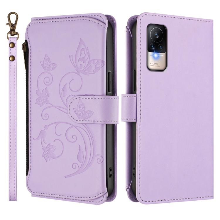 For Xiaomi Civi 1S Butterfly Love Flower Multi-card Zipper Wallet Leather Phone Case