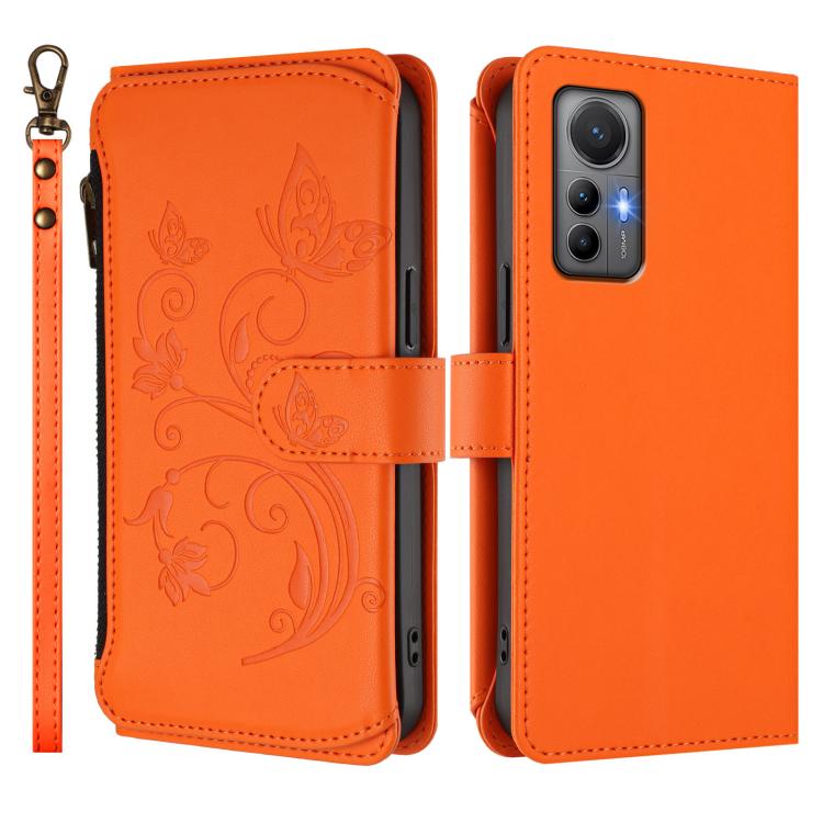 For Xiaomi 12 Lite Butterfly Love Flower Multi-card Zipper Wallet Leather Phone Case