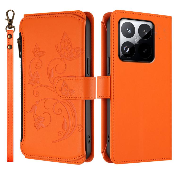 For Xiaomi 15T 5G Butterfly Love Flower Multi-card Zipper Wallet Leather Phone Case