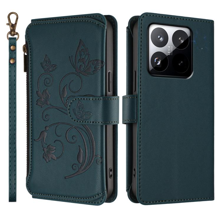 For Xiaomi 15T 5G Butterfly Love Flower Multi-card Zipper Wallet Leather Phone Case