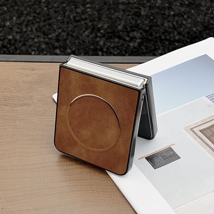 For Samsung Galaxy Z Flip5 Crazy Horse Texture MagSafe Phone Case