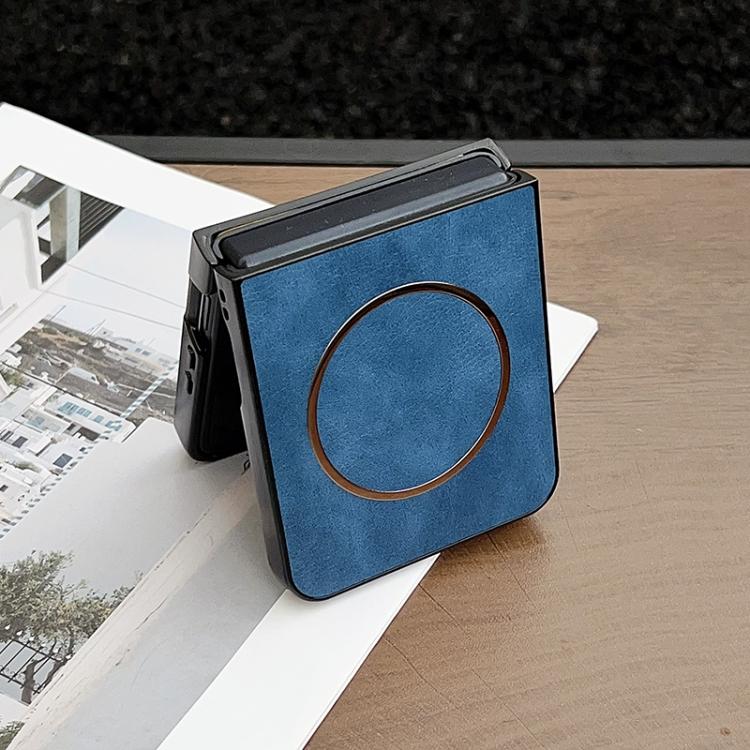 For Motorola Razr 50 Ultra Crazy Horse Texture MagSafe Phone Case