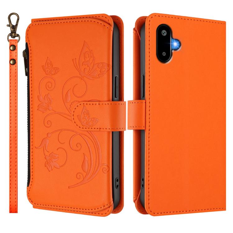 For Samsung Galaxy M06 5G / F06 5G Butterfly Love Flower Multi-card Zipper Wallet Leather Phone Case