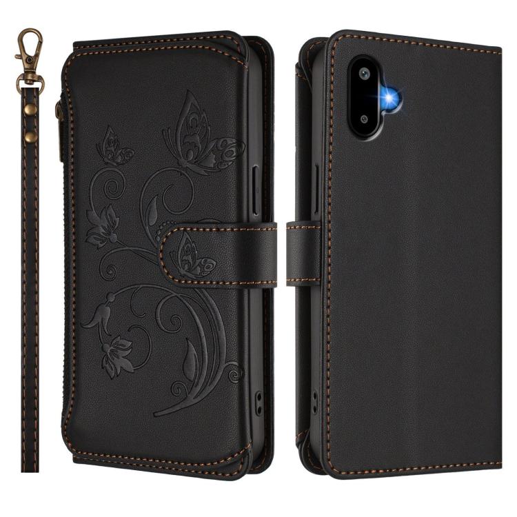 For Samsung Galaxy M06 5G / F06 5G Butterfly Love Flower Multi-card Zipper Wallet Leather Phone Case
