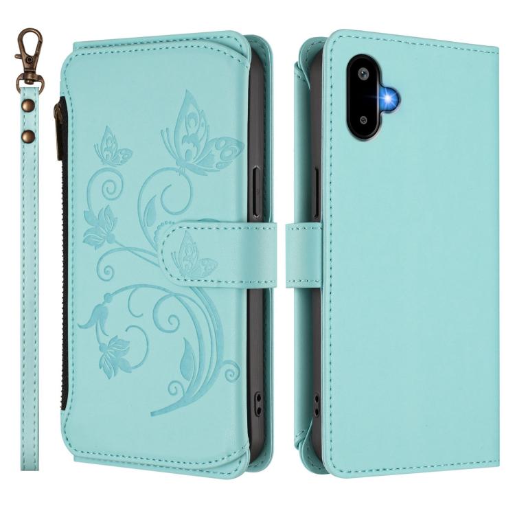 For Samsung Galaxy M06 5G / F06 5G Butterfly Love Flower Multi-card Zipper Wallet Leather Phone Case