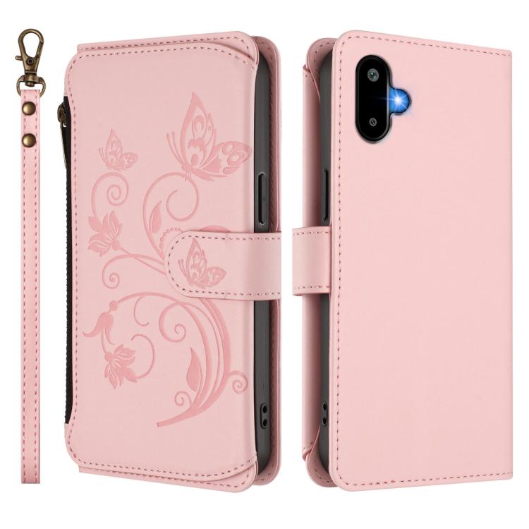 For Samsung Galaxy M06 5G / F06 5G Butterfly Love Flower Multi-card Zipper Wallet Leather Phone Case
