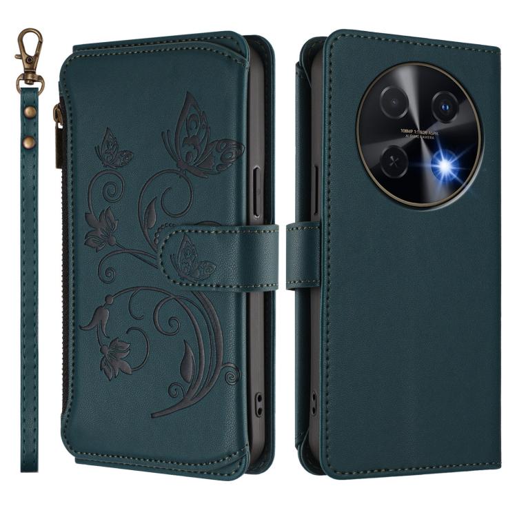 For Huawei nova 12i 4G / 13i  4G Butterfly Love Flower Multi-card Zipper Wallet Leather Phone Case