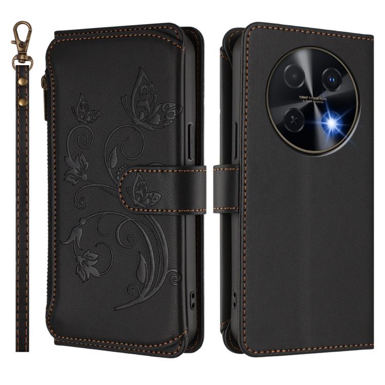 For Huawei nova 12i 4G / 13i  4G Butterfly Love Flower Multi-card Zipper Wallet Leather Phone Case