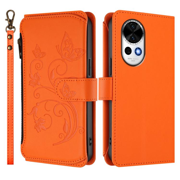 For Huawei nova 13 / 12 Butterfly Love Flower Multi-card Zipper Wallet Leather Phone Case