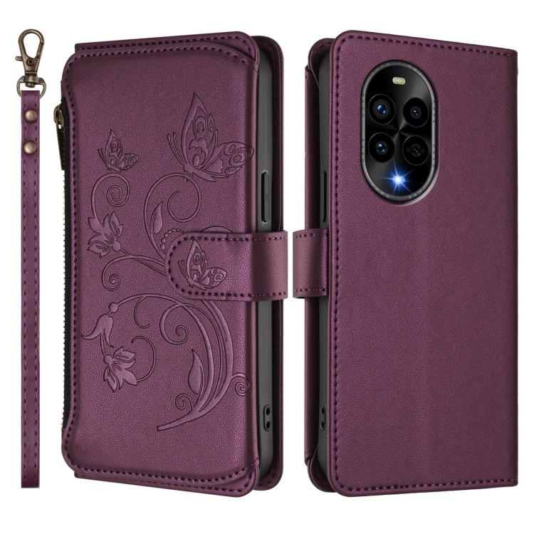 For Huawei nova 13 Pro Butterfly Love Flower Multi-card Zipper Wallet Leather Phone Case