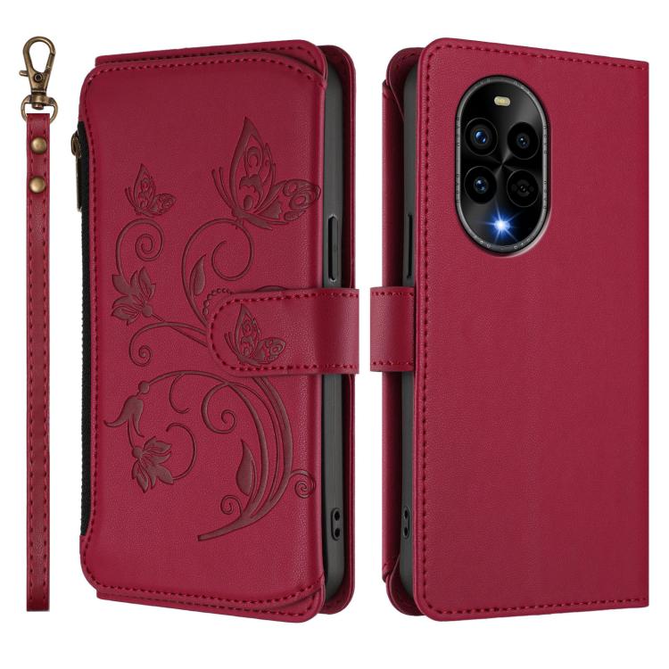 For Huawei nova 13 Pro Butterfly Love Flower Multi-card Zipper Wallet Leather Phone Case