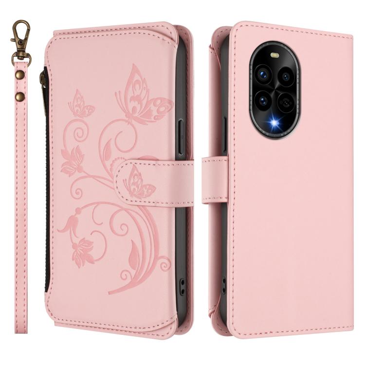 For Huawei nova 13 Pro Butterfly Love Flower Multi-card Zipper Wallet Leather Phone Case