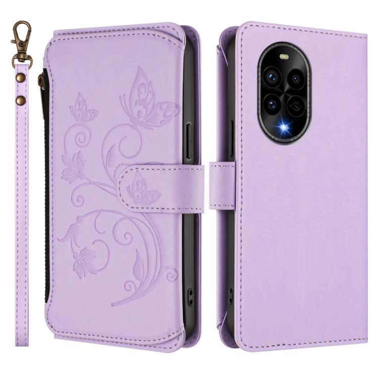 For Huawei nova 13 Pro Butterfly Love Flower Multi-card Zipper Wallet Leather Phone Case