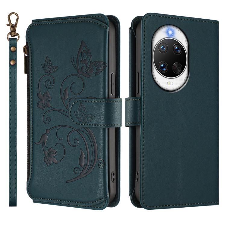 For Huawei nova 14 Ultra Butterfly Love Flower Multi-card Zipper Wallet Leather Phone Case