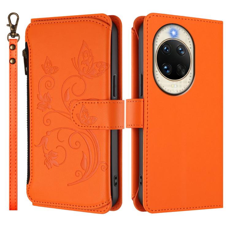 For Huawei nova 14 5G Butterfly Love Flower Multi-card Zipper Wallet Leather Phone Case