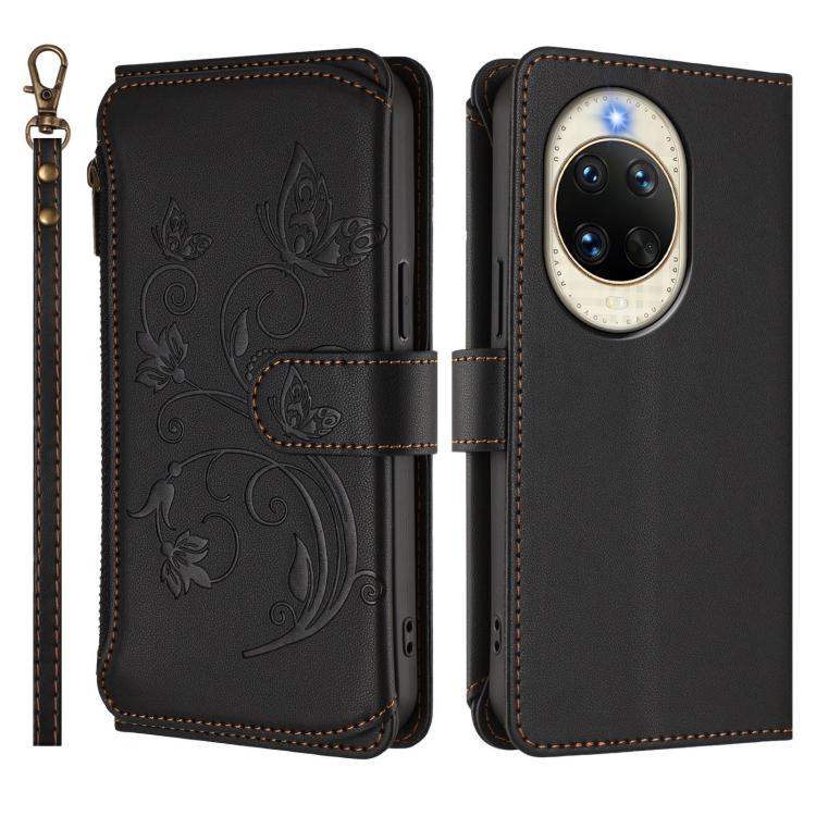 For Huawei nova 14 5G Butterfly Love Flower Multi-card Zipper Wallet Leather Phone Case