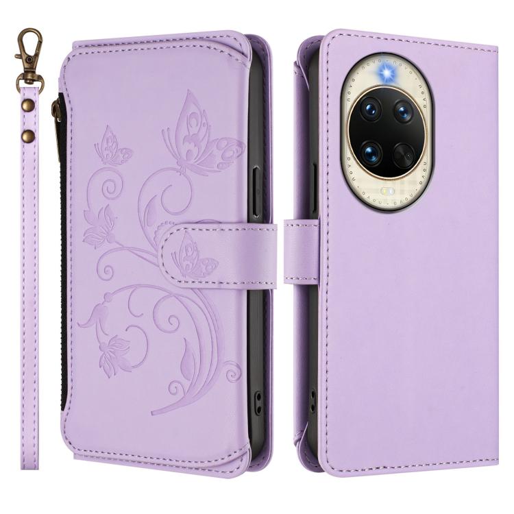 For Huawei nova 14 5G Butterfly Love Flower Multi-card Zipper Wallet Leather Phone Case