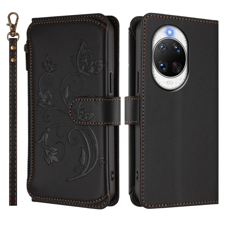 For Huawei nova 14 Pro 5G Butterfly Love Flower Multi-card Zipper Wallet Leather Phone Case