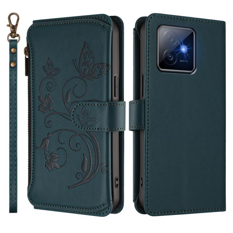 For Honor X60 GT 5G Butterfly Love Flower Multi-card Zipper Wallet Leather Phone Case