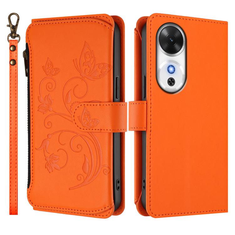 For Honor Play 60 5G Butterfly Love Flower Multi-card Zipper Wallet Leather Phone Case