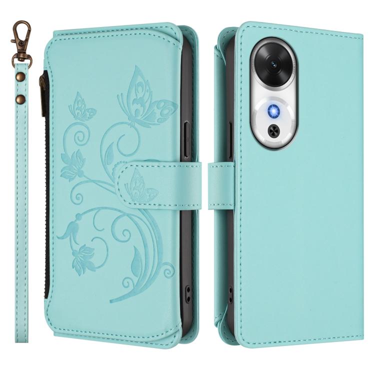 For Honor Play 60 5G Butterfly Love Flower Multi-card Zipper Wallet Leather Phone Case