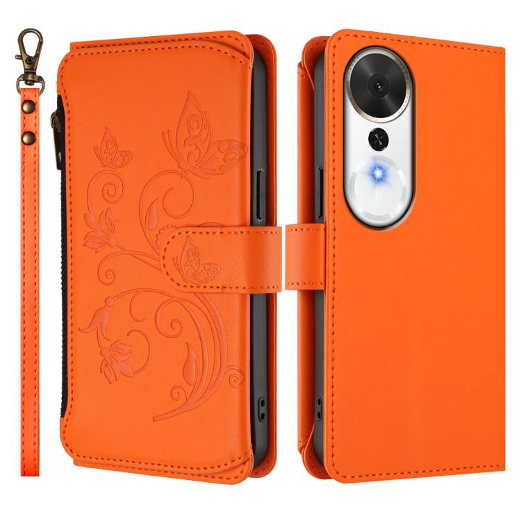 For Honor Play 70 Plus Butterfly Love Flower Multi-card Zipper Wallet Leather Phone Case