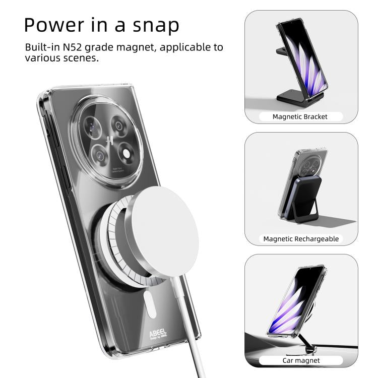 For OPPO Find N5 ABEEL Transparent MagSafe Magnetic Scratch-resistant PC Phone Case - Transparent