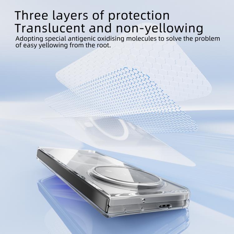 For OPPO Find N5 ABEEL Transparent MagSafe Magnetic Scratch-resistant PC Phone Case - Transparent