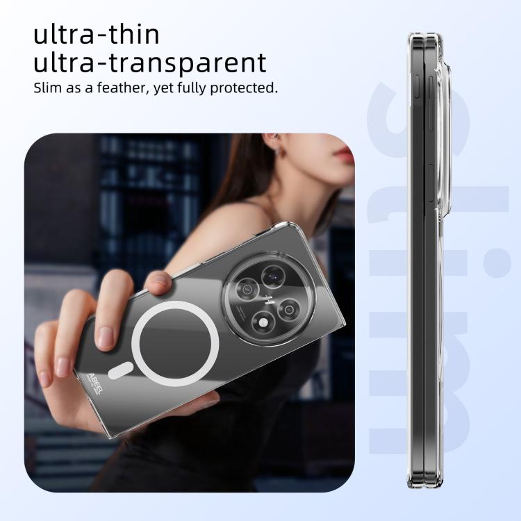 For OPPO Find N5 ABEEL Transparent MagSafe Magnetic Scratch-resistant PC Phone Case - Transparent