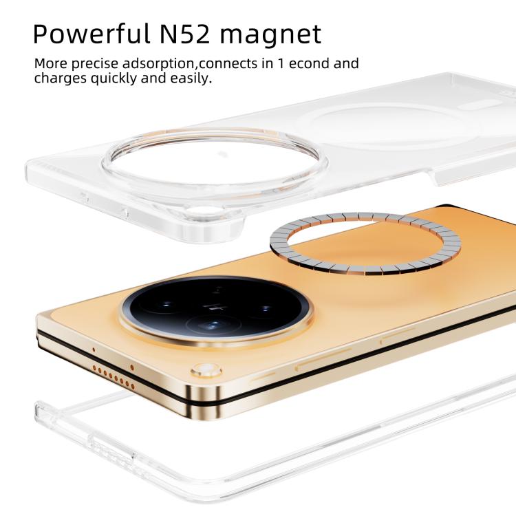 For OPPO Find N6 5G ABEEL Transparent MagSafe Magnetic Scratch-resistant PC Phone Case - Transparent