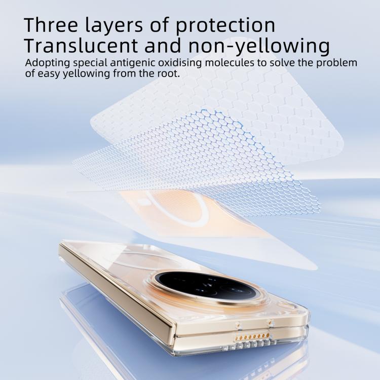 For OPPO Find N6 5G ABEEL Transparent MagSafe Magnetic Scratch-resistant PC Phone Case - Transparent