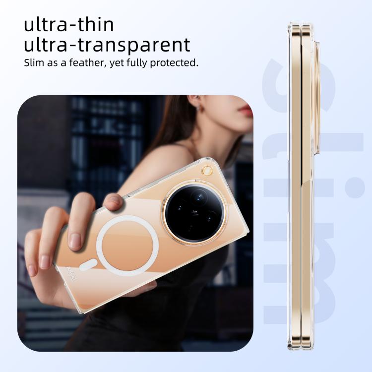 For OPPO Find N6 5G ABEEL Transparent MagSafe Magnetic Scratch-resistant PC Phone Case - Transparent