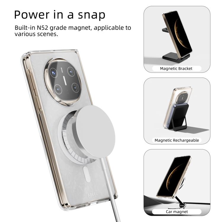 For Huawei Mate X5 ABEEL Transparent MagSafe Magnetic Scratch-resistant PC Phone Case - Transparent