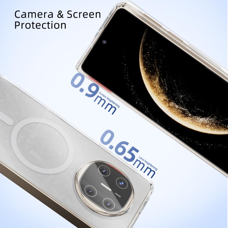 For Huawei Mate X6 ABEEL Transparent MagSafe Magnetic Scratch-resistant PC Phone Case - Transparent