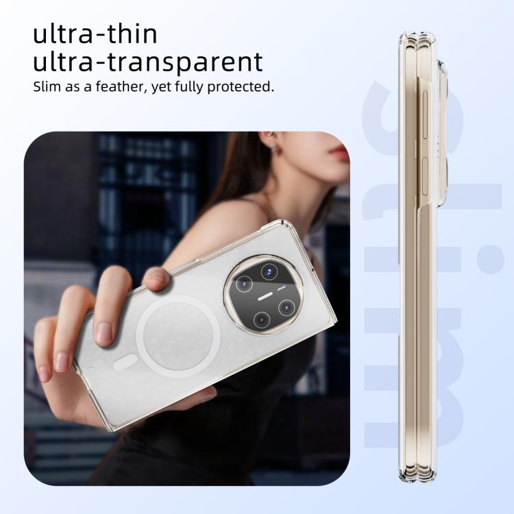 For Huawei Mate X6 ABEEL Transparent MagSafe Magnetic Scratch-resistant PC Phone Case - Transparent