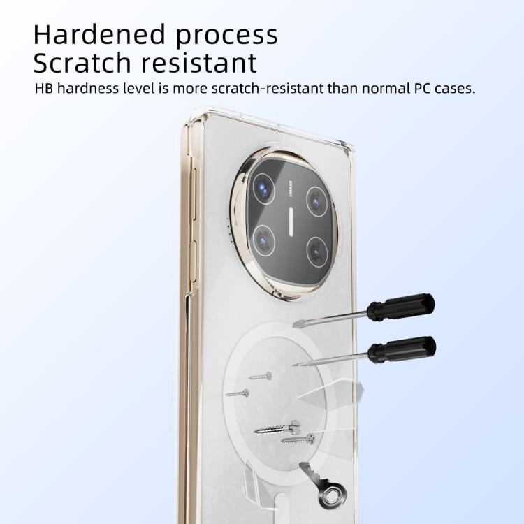 For Huawei Mate X6 ABEEL Transparent MagSafe Magnetic Scratch-resistant PC Phone Case - Transparent