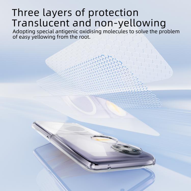 For Huawei P50 Pocket ABEEL Transparent MagSafe Magnetic Scratch-resistant PC Phone Case - Transparent