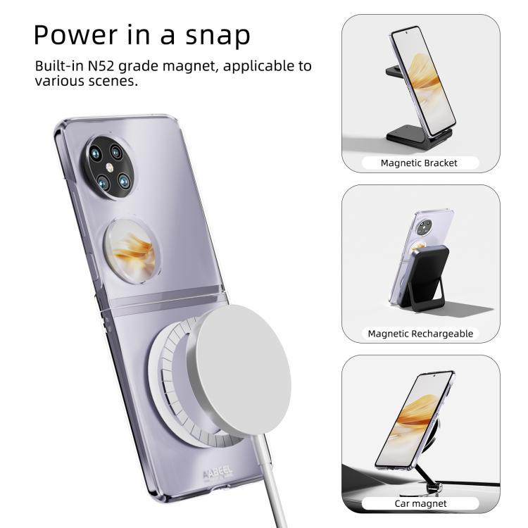 For Huawei Pocket 2 ABEEL Transparent MagSafe Magnetic Scratch-resistant PC Phone Case - Transparent