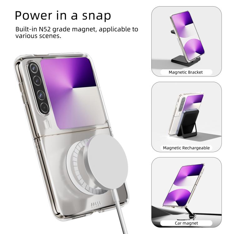 For Huawei Pura X ABEEL Transparent MagSafe Magnetic Scratch-resistant PC Phone Case - Transparent