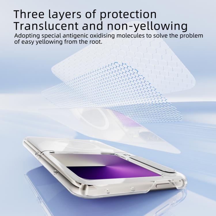 For Huawei Pura X ABEEL Transparent MagSafe Magnetic Scratch-resistant PC Phone Case - Transparent