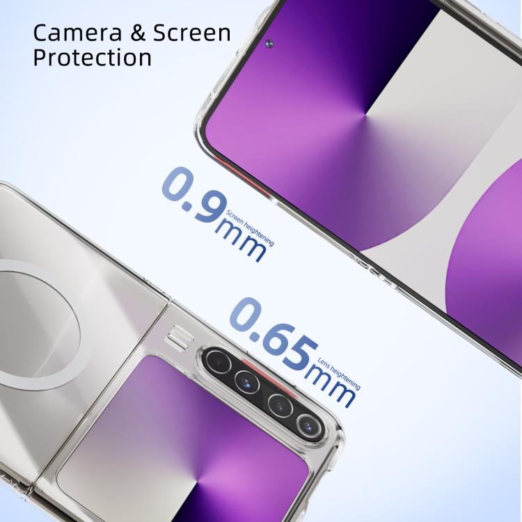 For Huawei Pura X ABEEL Transparent MagSafe Magnetic Scratch-resistant PC Phone Case - Transparent