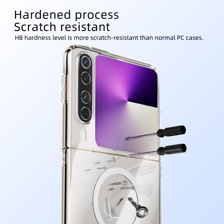 For Huawei Pura X ABEEL Transparent MagSafe Magnetic Scratch-resistant PC Phone Case - Transparent
