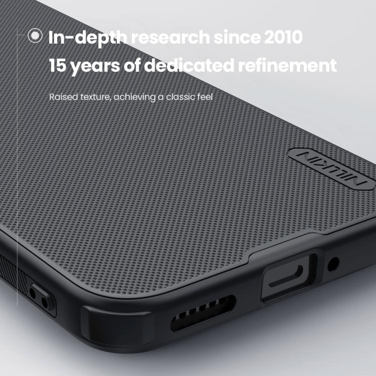 For Xiaomi Poco F7 NILLKIN Frosted Shield Pro PC + TPU Phone Case - Black