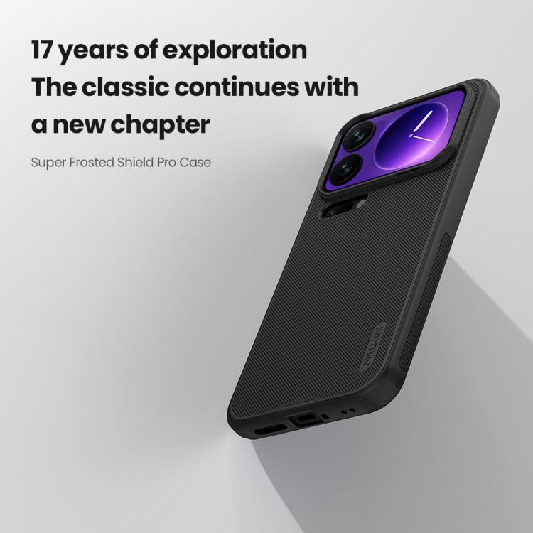For Xiaomi 17 Pro Max NILLKIN Frosted Shield Pro PC + TPU Phone Case - Black