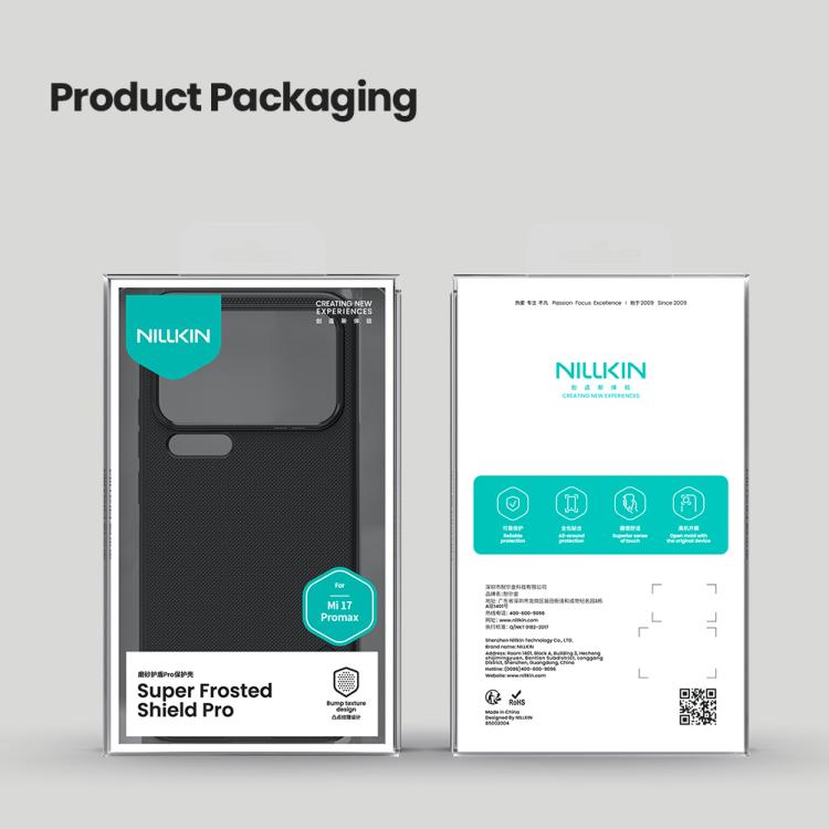 For Xiaomi 17 Pro Max NILLKIN Frosted Shield Pro PC + TPU Phone Case - Black