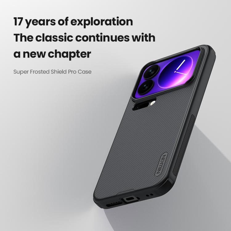 For Xiaomi 17 Pro NILLKIN Frosted Shield Pro PC + TPU Phone Case - Black